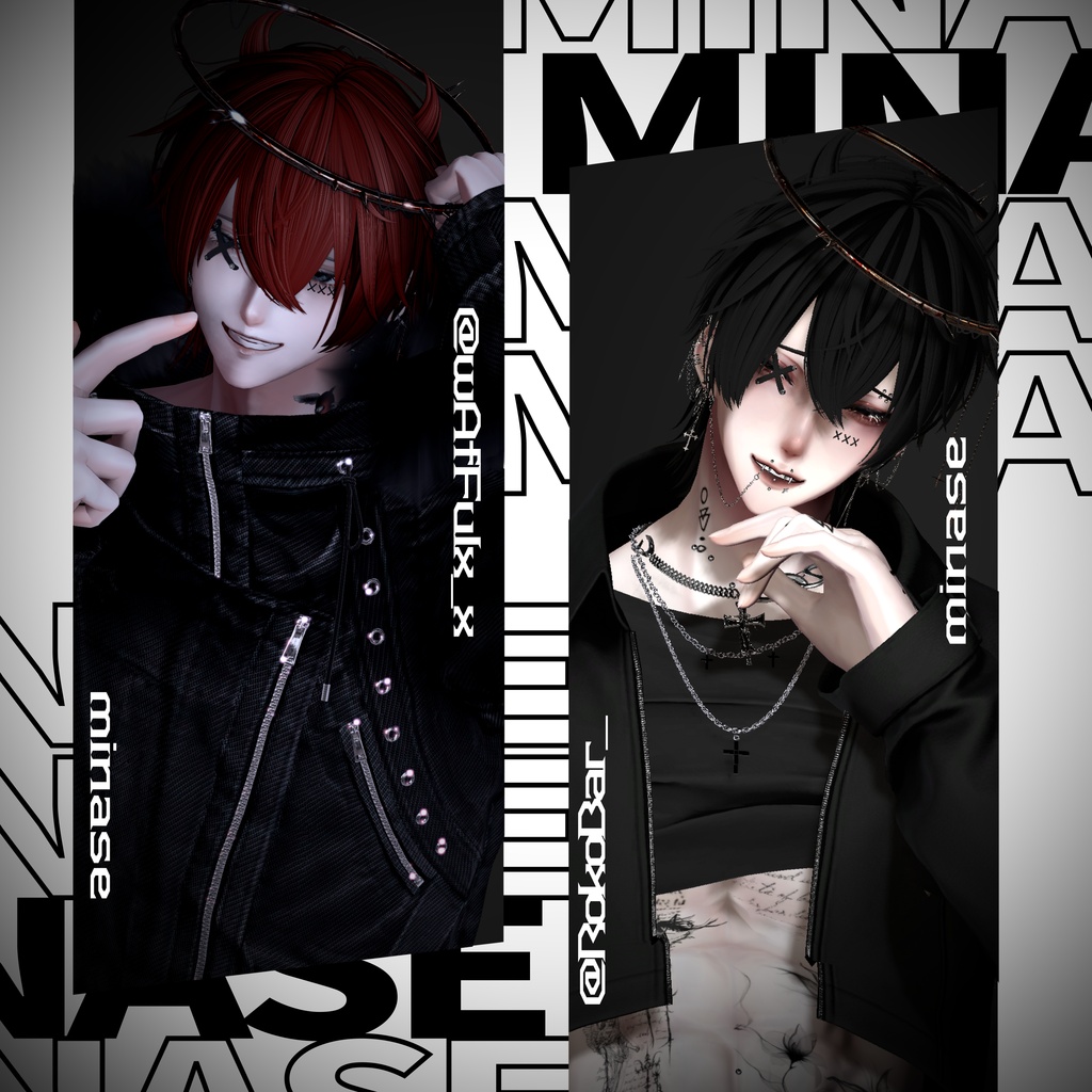 小悪魔ショートウルフ【10アバター対応/VRC Hair】Halloween向け髪型