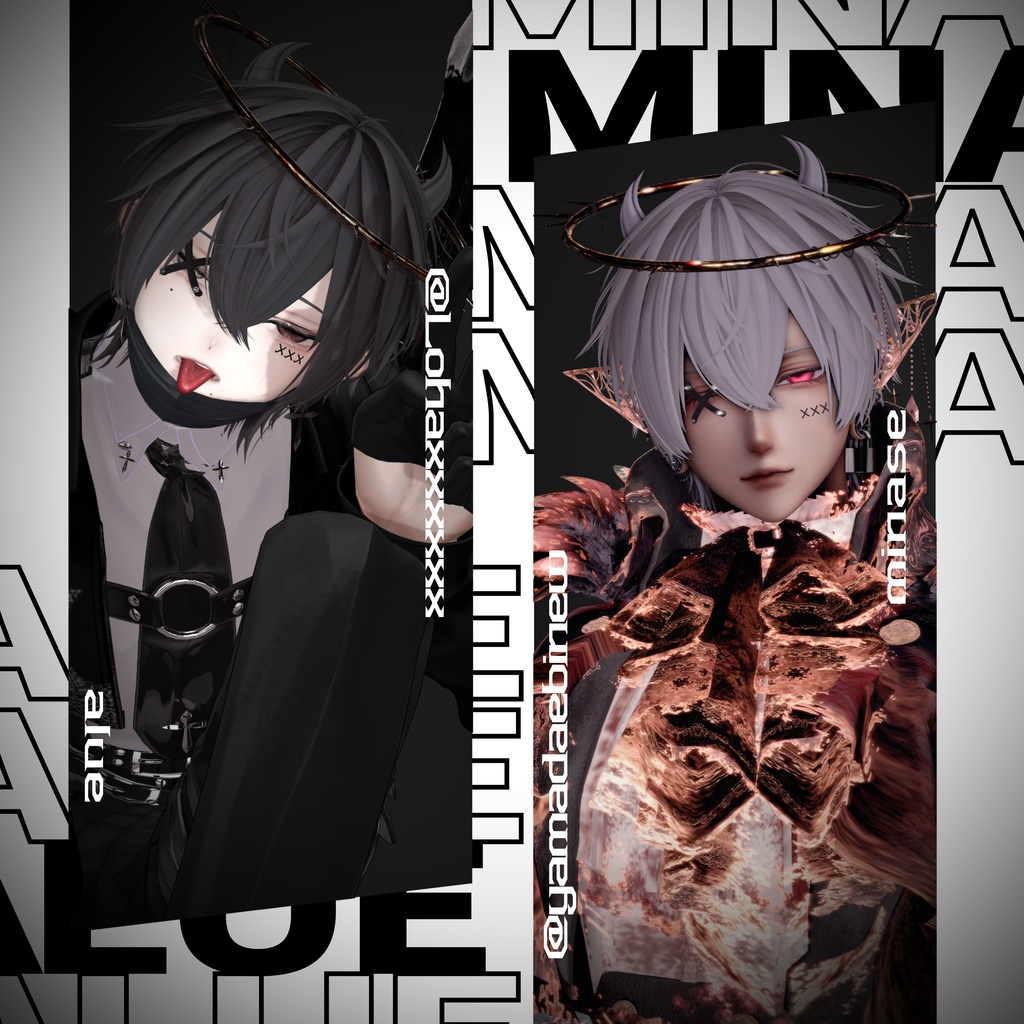 小悪魔ショートウルフ【10アバター対応/VRC Hair】Halloween向け髪型