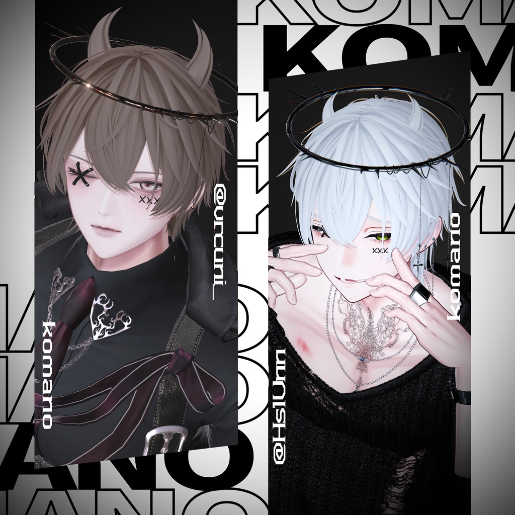小悪魔ショートウルフ【10アバター対応/VRC Hair】Halloween向け髪型