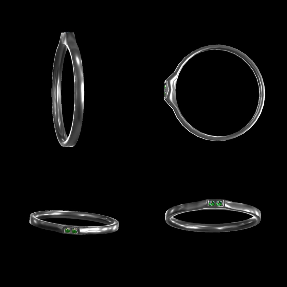 【無料/お布施】宝石付きのシンプルな指輪【VRChat想定】