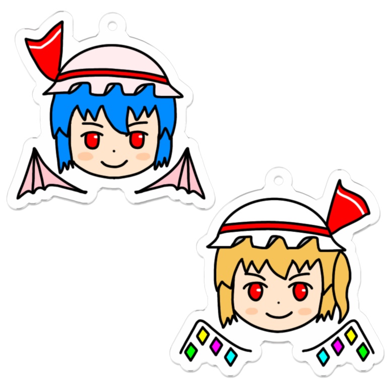 たつきん式レミリア/フランドール アクリルキーホルダー