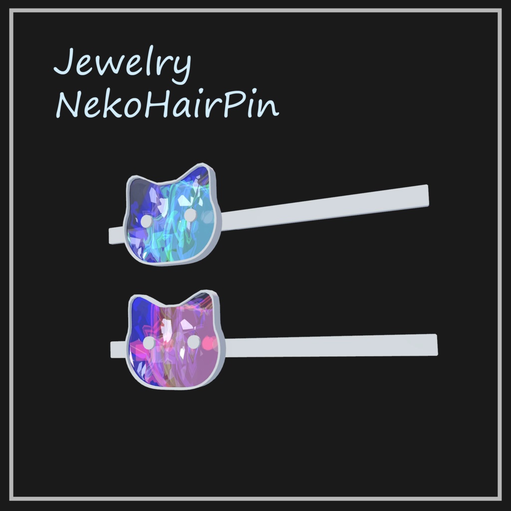 ねこヘアピン | Cat HairPin 【VRChat想定】