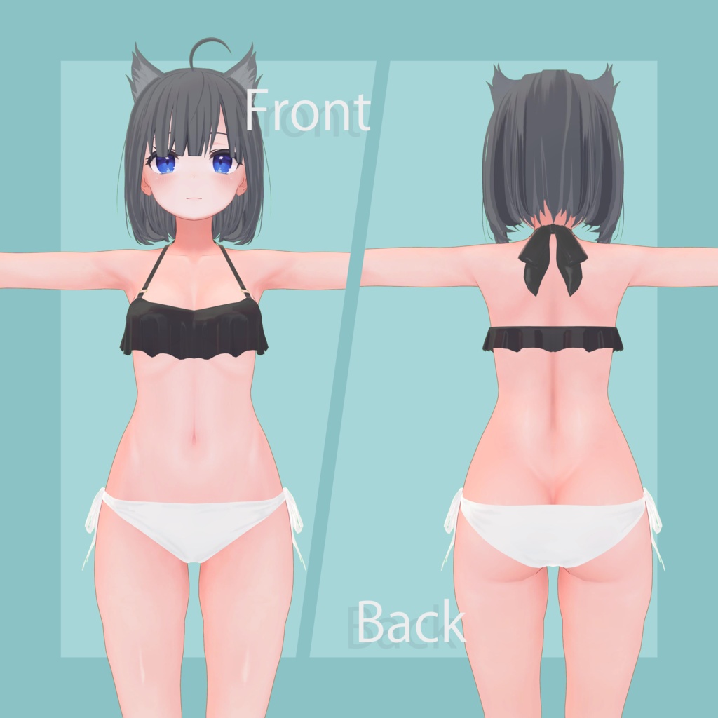 【桔梗ちゃん専用】フリル水着 | Frill Swimsuit【VRChat想定】