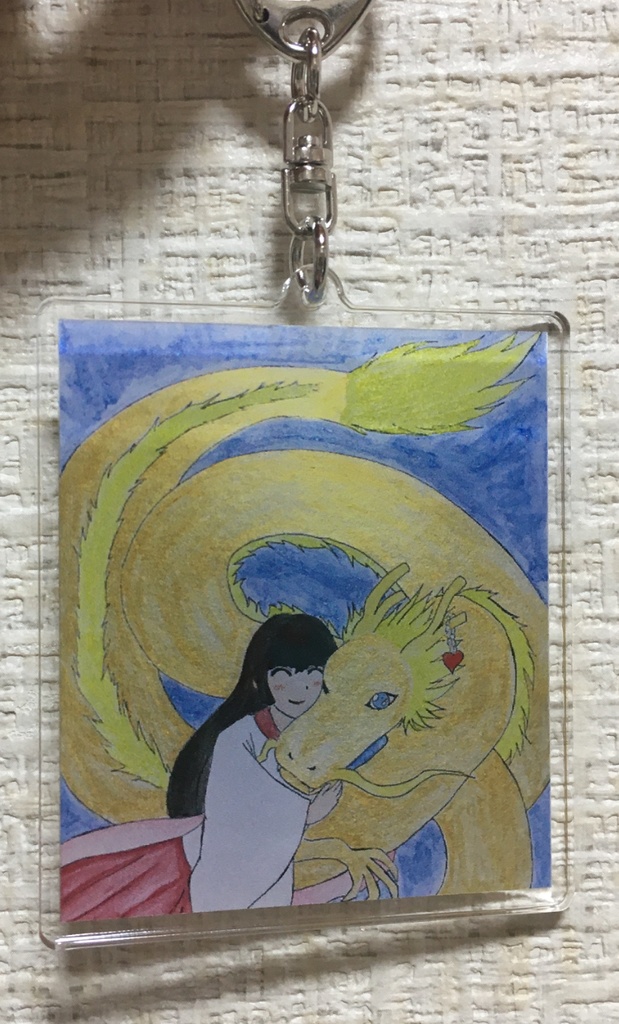 金龍と天女の姫巫女アクリルキーホルダー