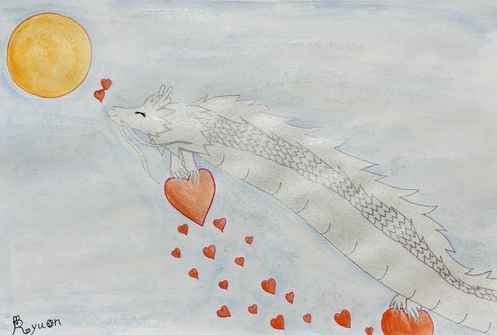 地球や生きとし生けるもの達に愛を注ぐ白龍