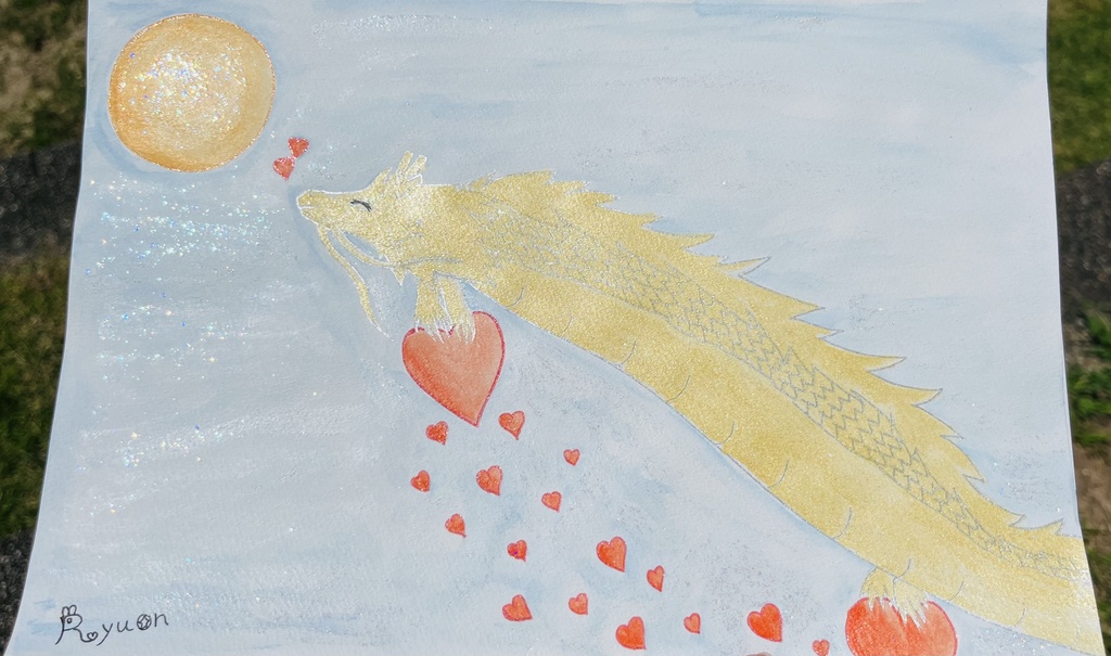 地球や生きとし生けるもの達に愛を注ぐ白龍