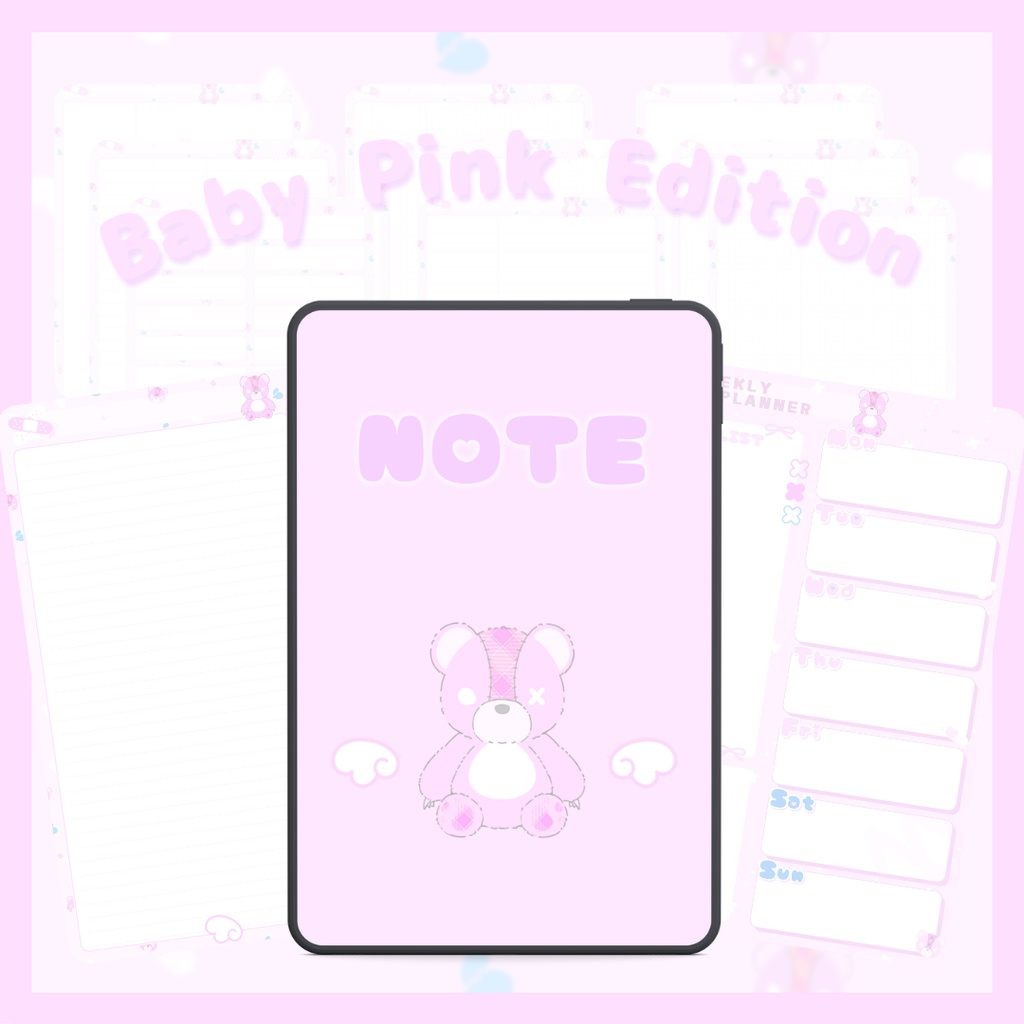 『天使くまノート』✧デジタルノートテンプレートセット✧