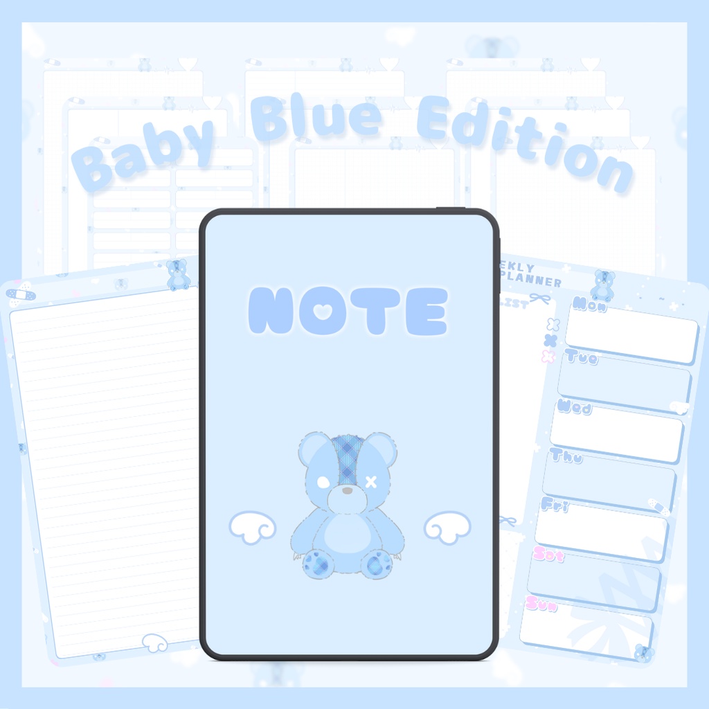 『天使くまノート』✧デジタルノートテンプレートセット✧