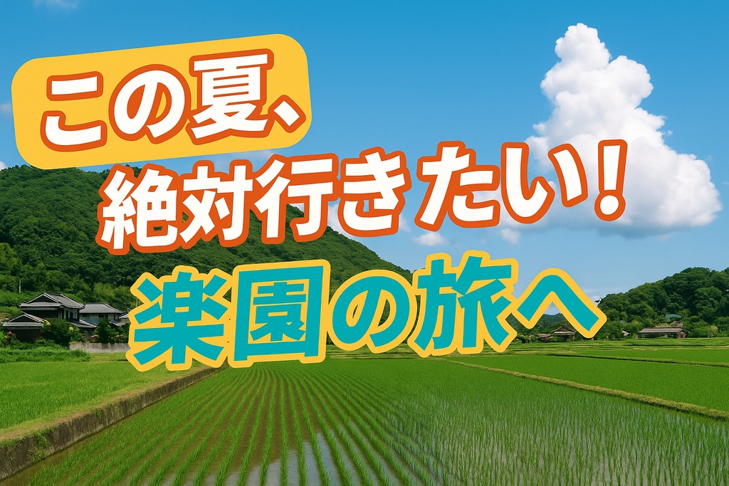 夏の旅行系youtubeサムネイル