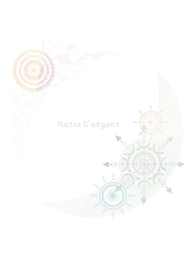 銀の夜Tシャツ ホワイト