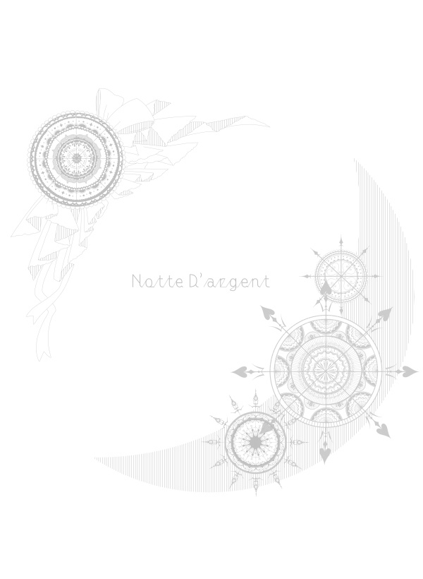 銀の夜Tシャツ ブラック