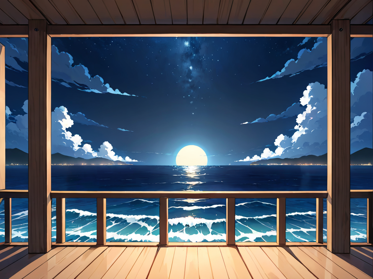 【AI背景16】海夜×5枚 - 〇〇っぽいAI素材屋さん - BOOTH