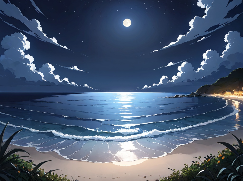 【AI背景16】海夜×5枚