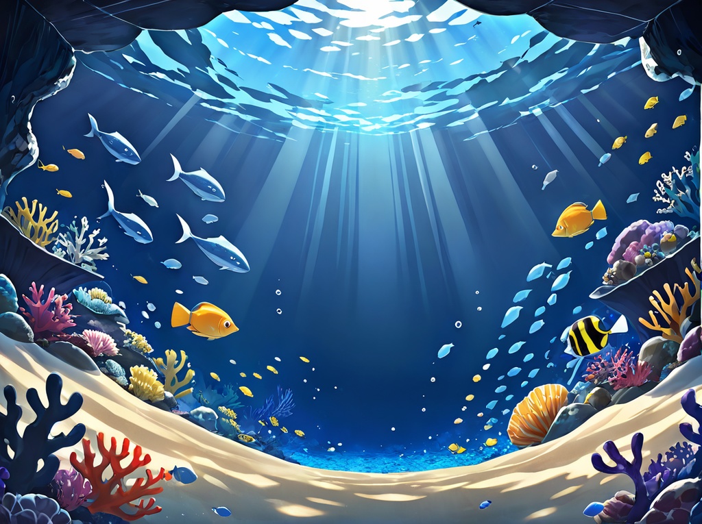 【AI背景19】海底×10枚