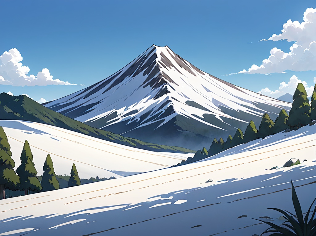 【AI背景26】雪山朝×5枚