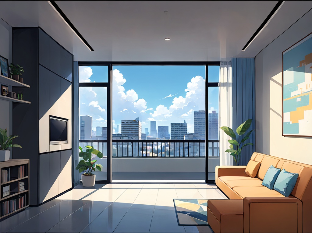 【AI背景39】アパート室内×3枚