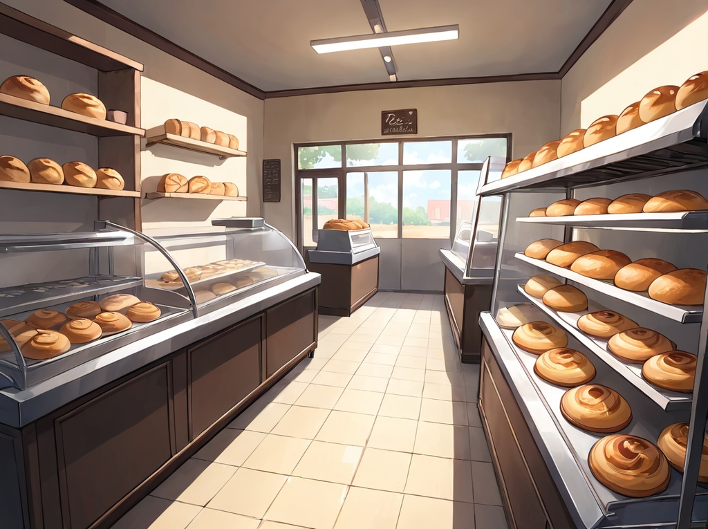 【AI背景66】パン屋さん×6枚