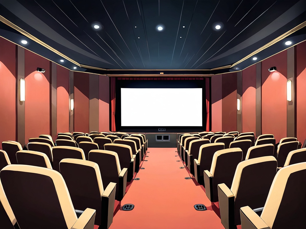 【AI背景73】映画館シアタールーム×6枚