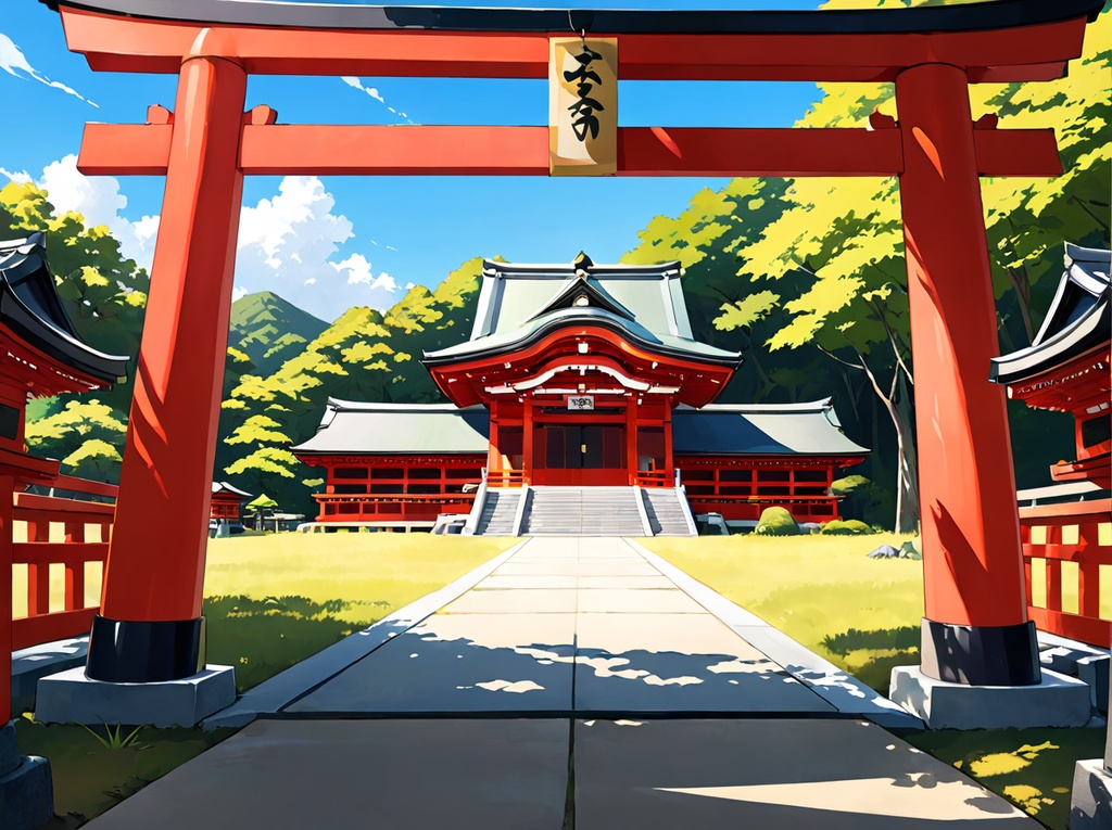 【AI背景86】神社×5枚