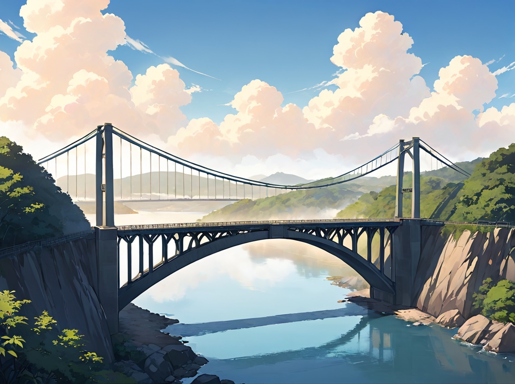 【AI背景96】大きな橋×5枚