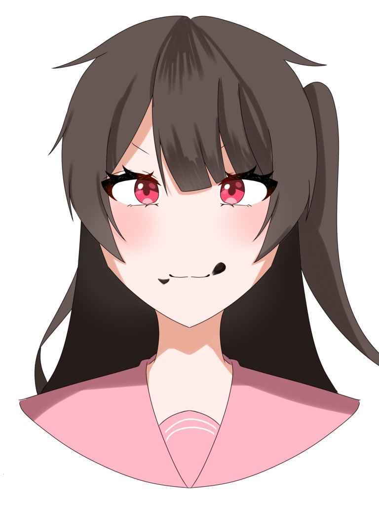 【イラスト素材】口に付いたチョコレート