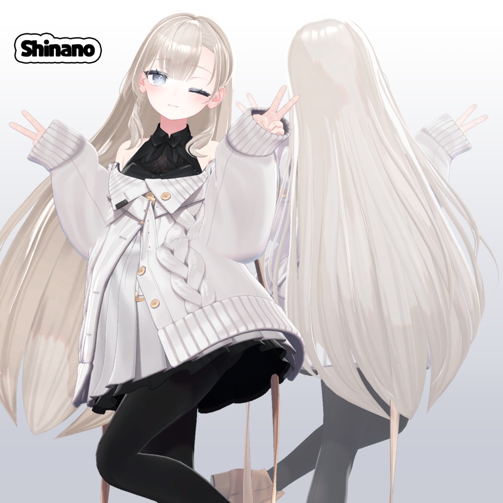 Long hair 【VRC Hair】【12アバター対応】