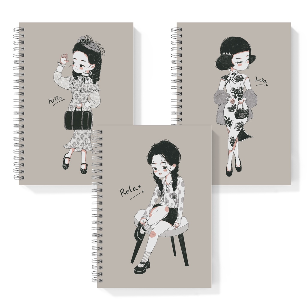 手書きイラスト リングノート 3種類から選べます!