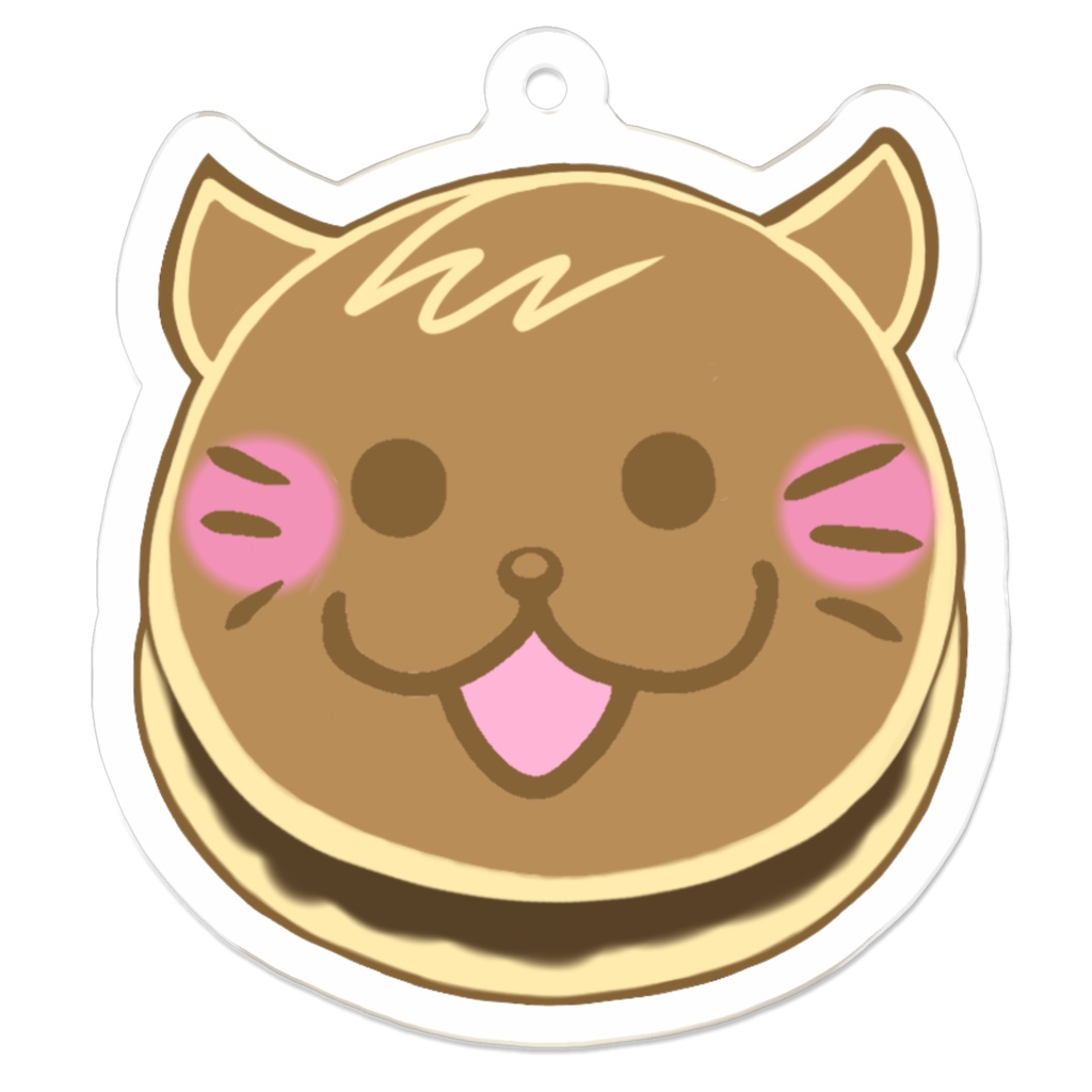 どら焼きネコ (アクリルキーホルダー)