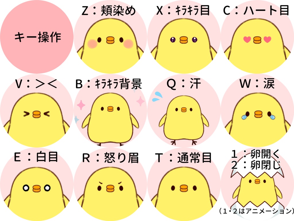 Live2D】ぽよぽよひよこ chick【VtubeStudio対応】 - chido-mona