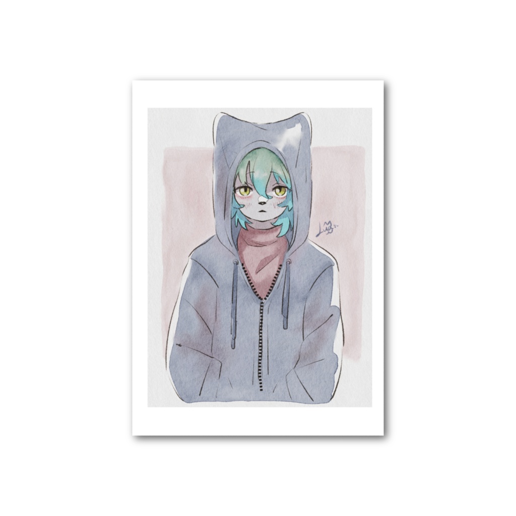 イラストカード【パーカーウィロウさん】