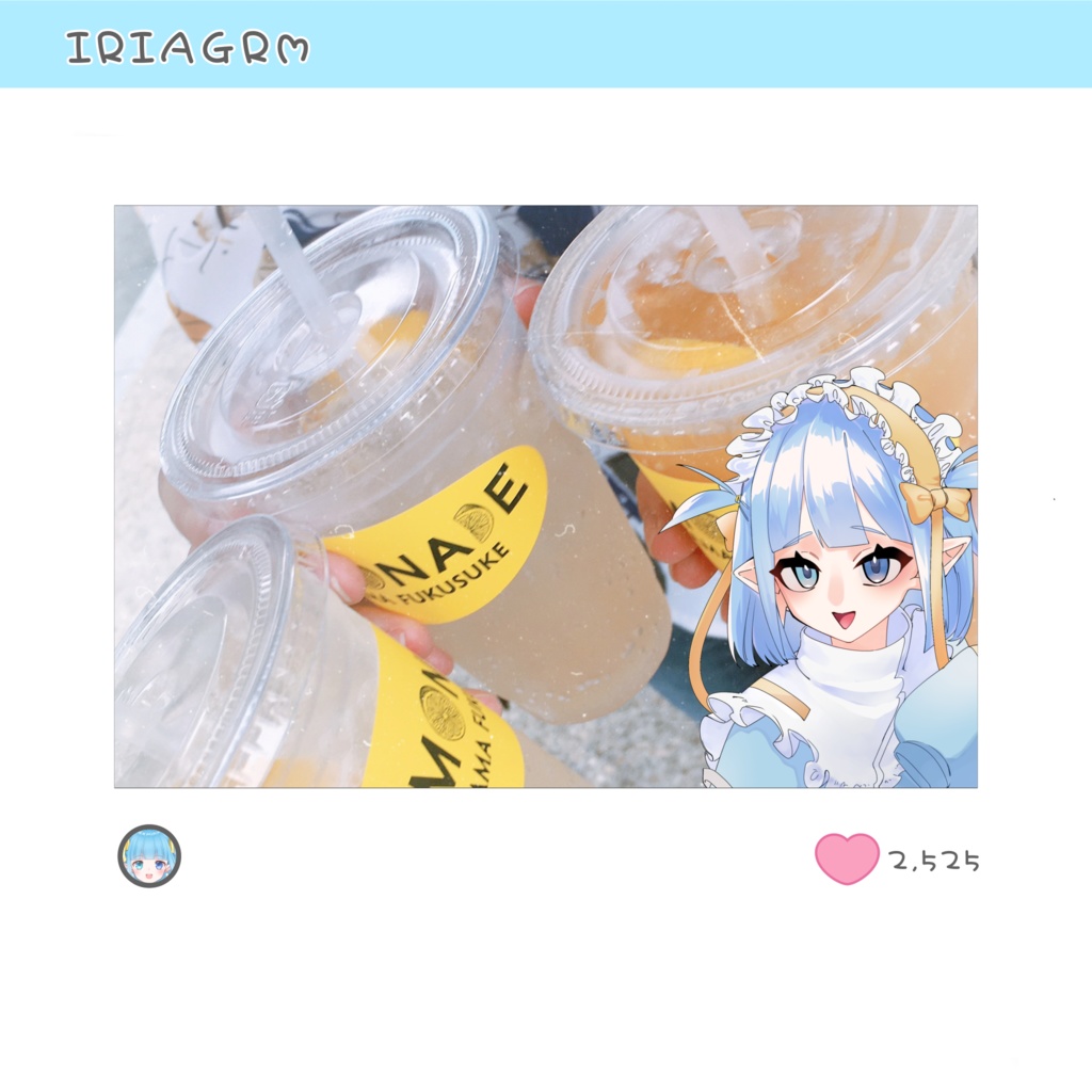 IRIAMライバー用SNS風素材