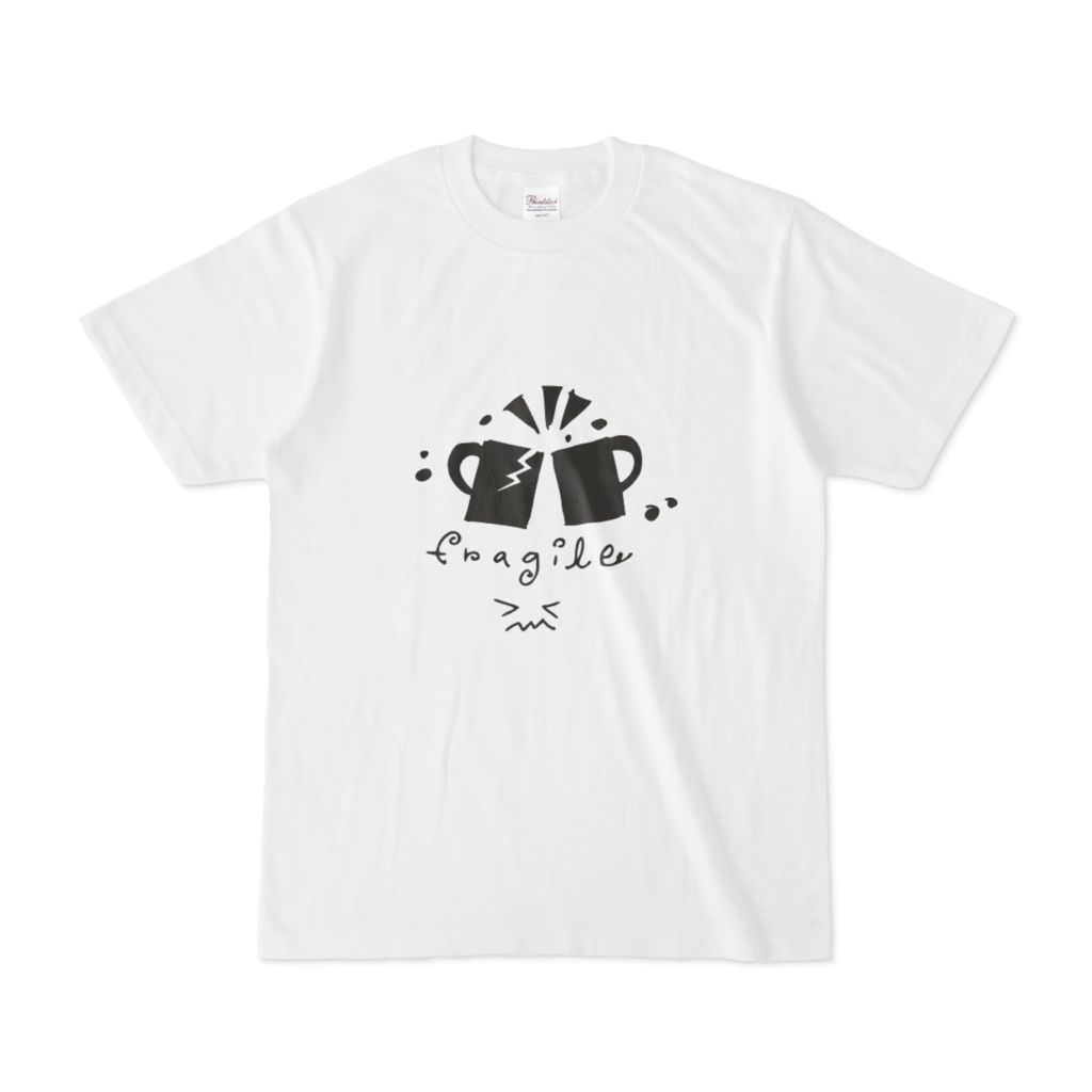 割れ物注意 Tシャツ
