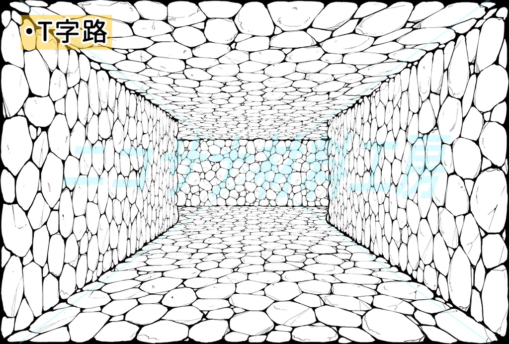 「ダンジョン背景」線画バージョン