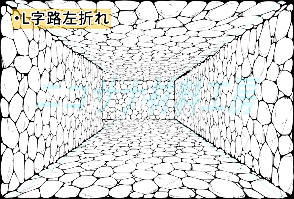 「ダンジョン背景」線画バージョン