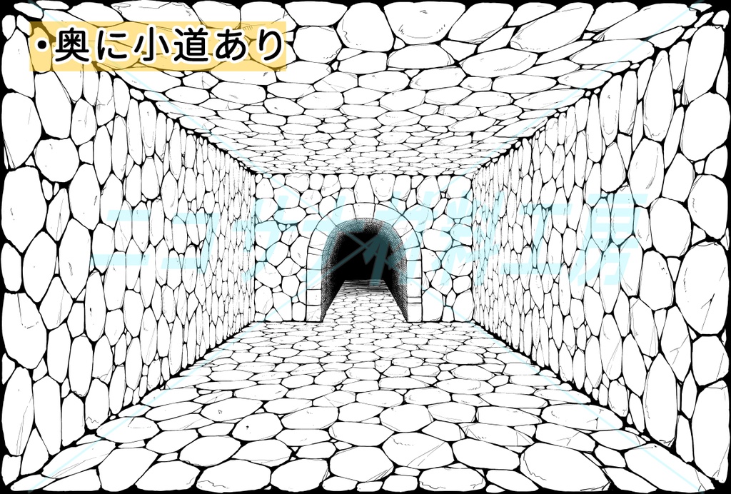 「ダンジョン背景」線画バージョン