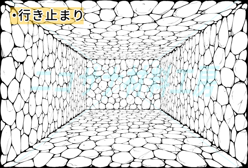 「ダンジョン背景」線画バージョン