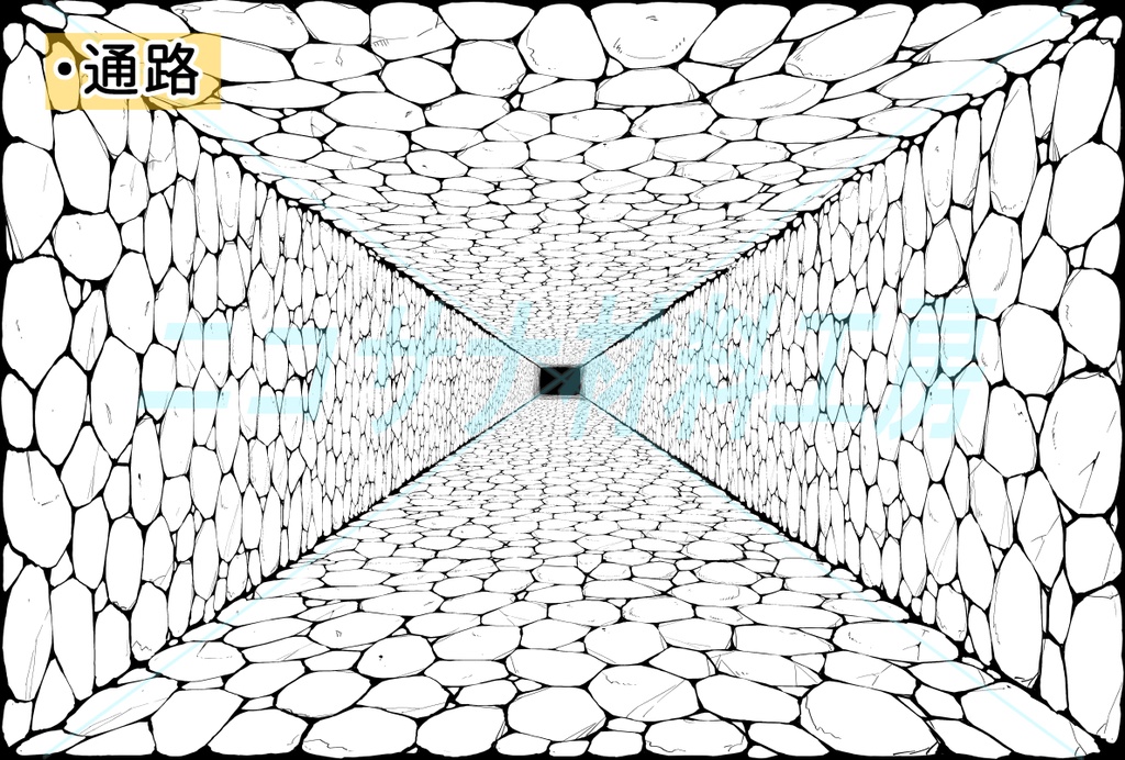 「ダンジョン背景」線画バージョン