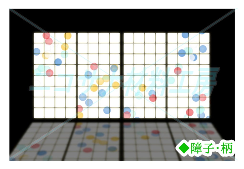 障子背景画像素材3種