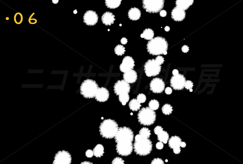 「ぽわぽわモノクロ背景」画像素材7種