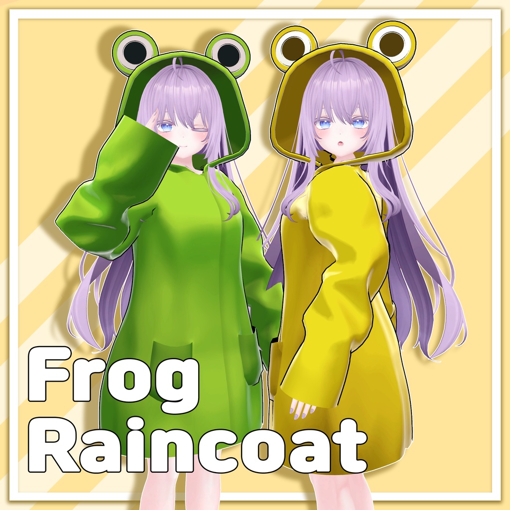 【 萌に対応 】 Frog Raincoat