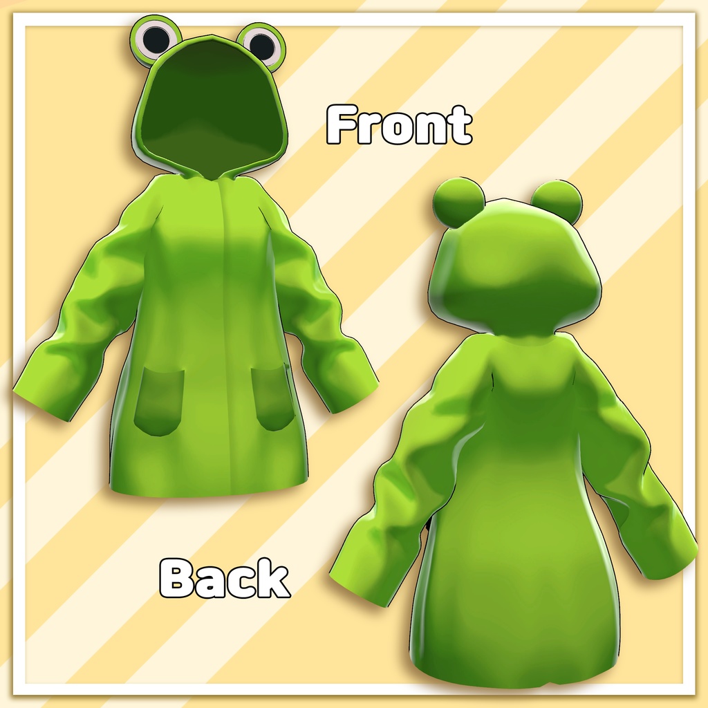 【 萌に対応 】 Frog Raincoat