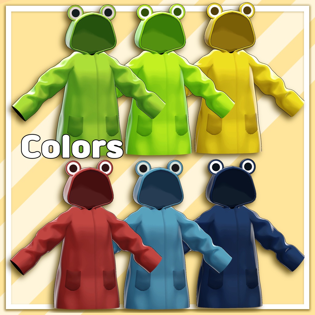 【 萌に対応 】 Frog Raincoat