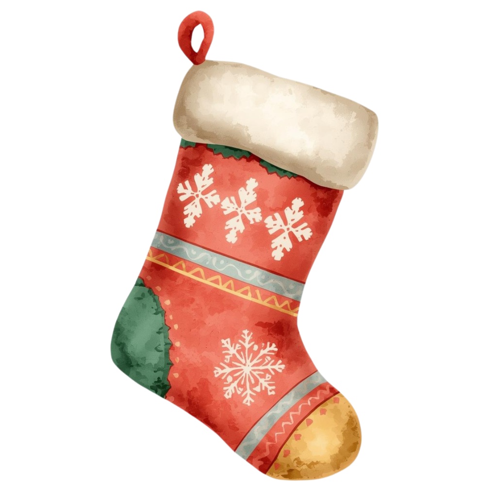 ほっこりクリスマスクリップアート 12種セット|サンタ&冬アイテム|PNG