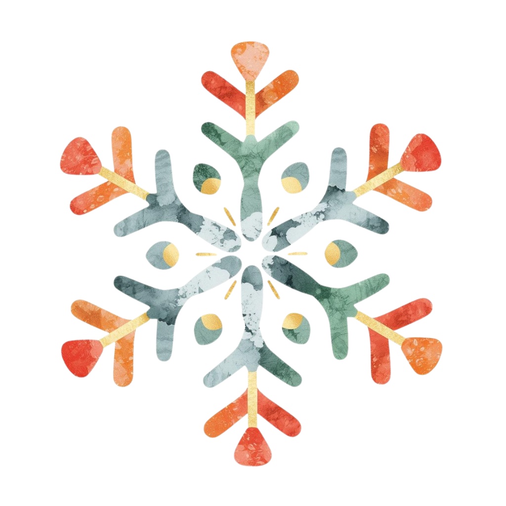 ほっこりクリスマスクリップアート 12種セット|サンタ&冬アイテム|PNG