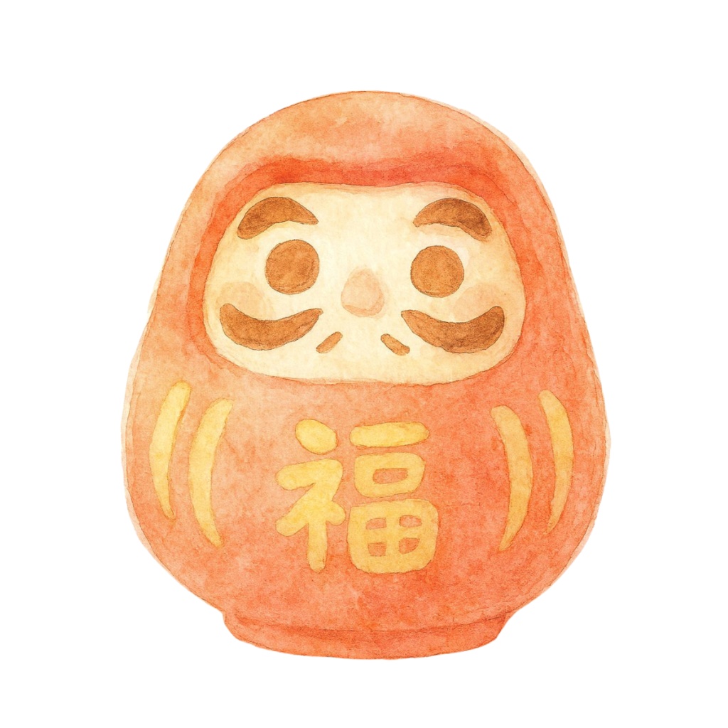 和風×かわいい水彩クリップアート13点|干支・縁起物のお正月イラスト素材セット(PNG背景透過)