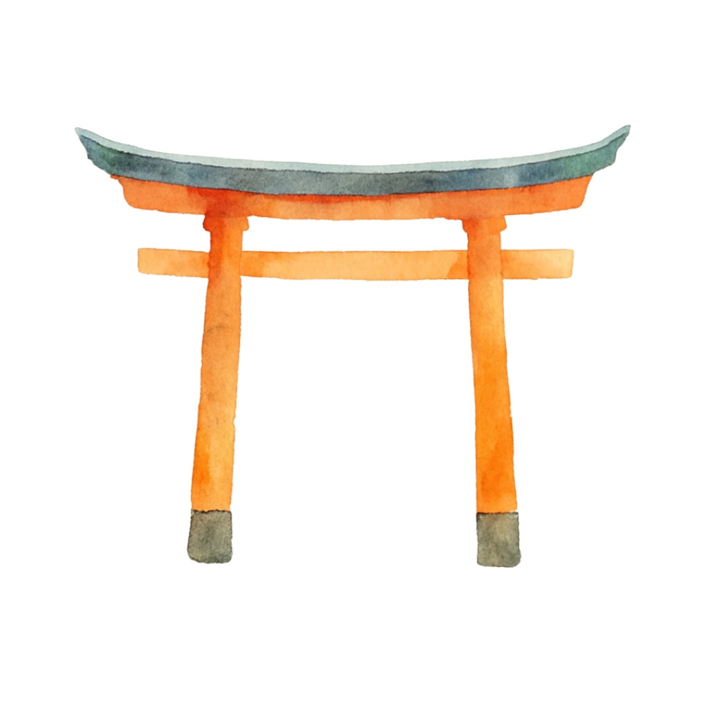 和風×かわいい水彩クリップアート13点|干支・縁起物のお正月イラスト素材セット(PNG背景透過)