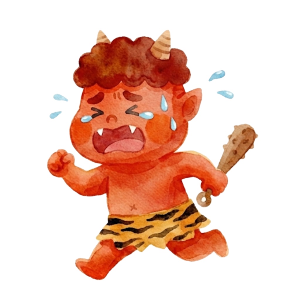 やさしい水彩タッチの節分クリップアート素材集 / 14PNG