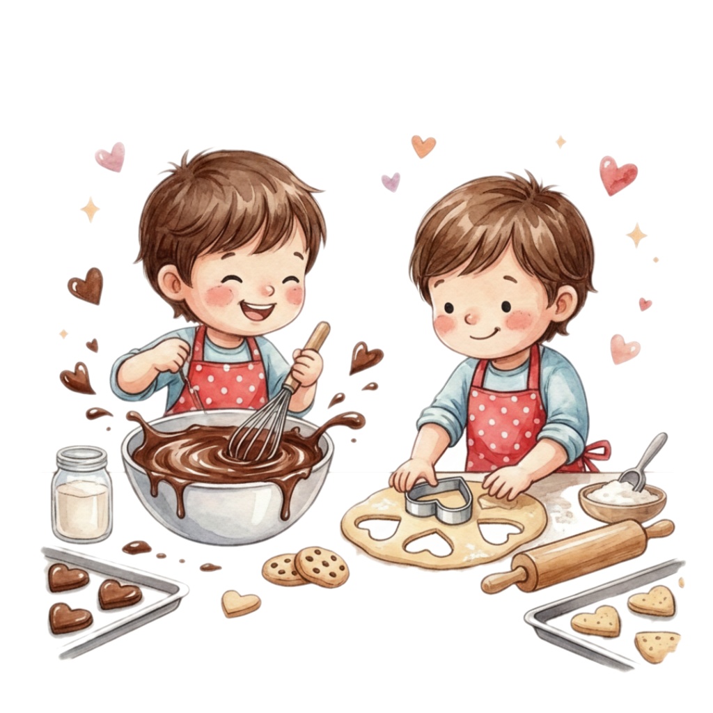 やさしいタッチのバレンタインクリップアート素材集 13点セット