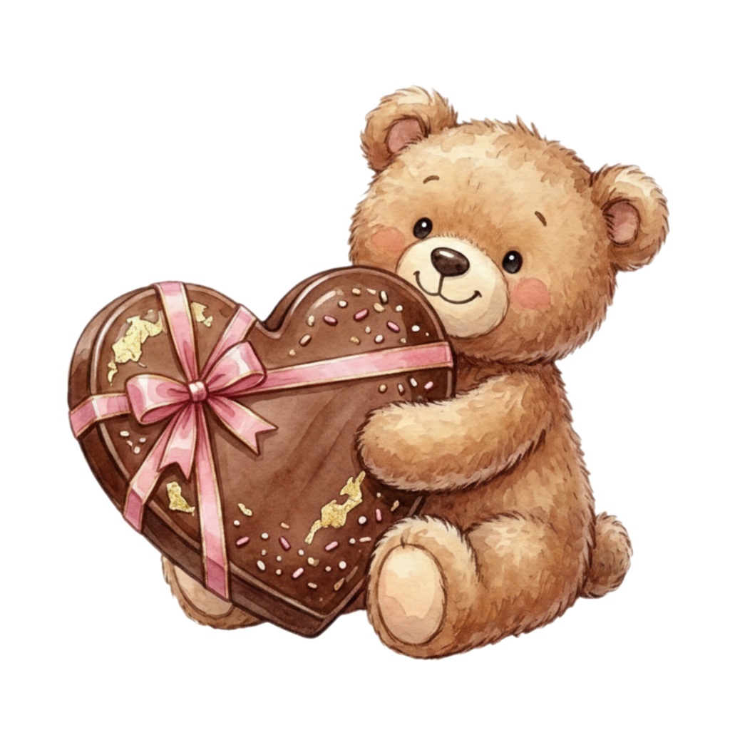 やさしいタッチのバレンタインクリップアート素材集 13点セット