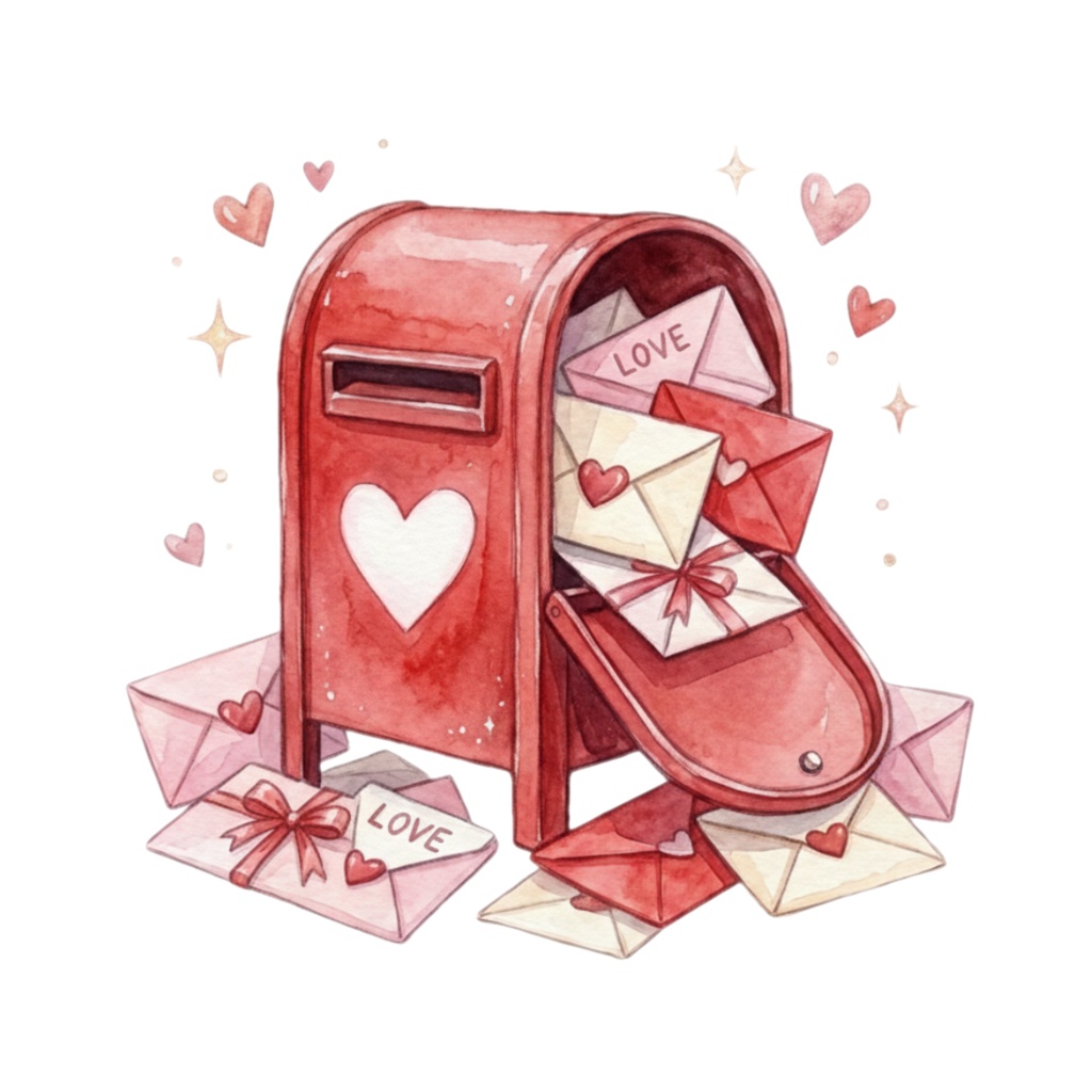 やさしいタッチのバレンタインクリップアート素材集 13点セット